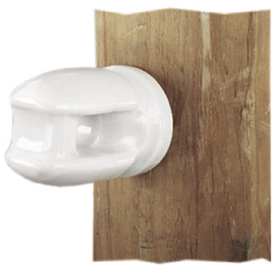 Electric Fence Insulator, Line & Corner, Porcelain, Heavy-Duty