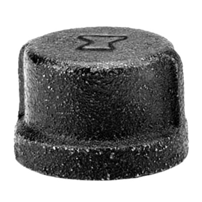 Black Pipe Cap, 2 In.