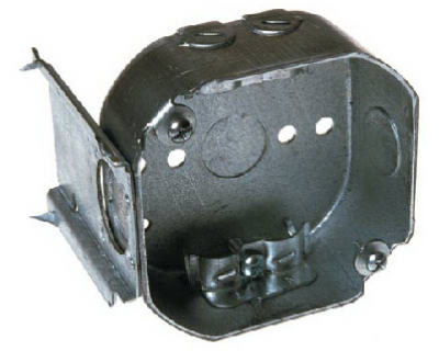 J Bracket Octagon Electrical Box, 4 x 1-1/2 In. Deep