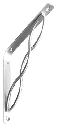 8-In. White Decorative Steel Shelf Bracket