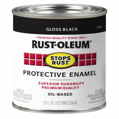 Stops Rust 1/2-Pint Gloss Black Enamel