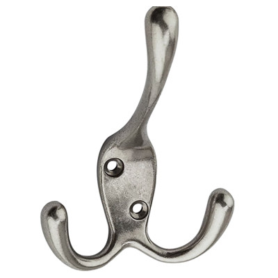 Triple Robe Hook, Satin Nickel