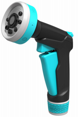 Swivel Watering Hose Nozzle, Metal Construction, Front-Trigger