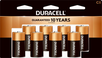 Alkaline Batteries, C, 8-Pk.
