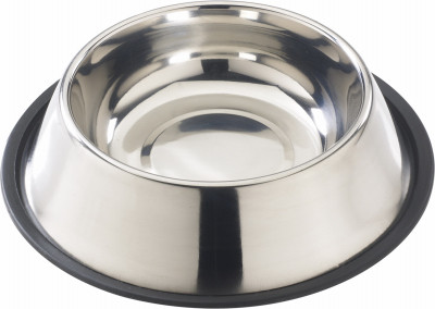 No-Tip Stainless Steel Dog Dish, Mirror Finish, 64 oz.