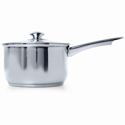 Pure Intentions Stainless Steel Saucepan, Glass Lid, 3 Qts.