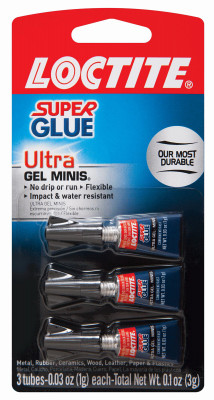 Super Glue U-Gel, 1-gm., 3-Pk. (6 pieces)