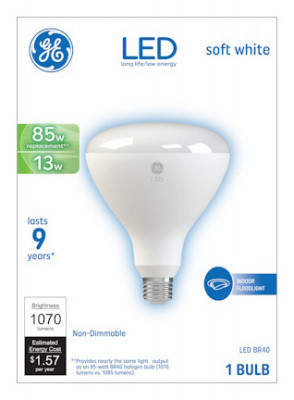 LED Floodlight Bulb, Soft White, 1070 Lumens, 13 Watt