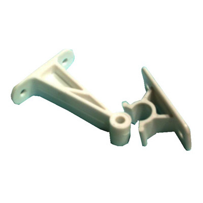 RV Door Catch, White Plastic, 3 In.
