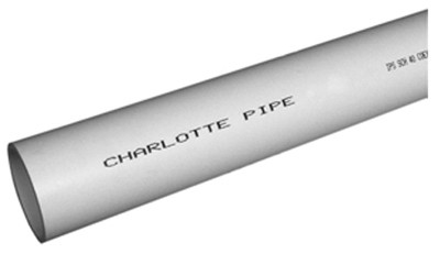 Schedule 40 DWV PVC Pipe, Foam Core, Plain End, 1-1/2 In. x 10 Ft.