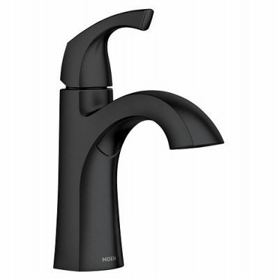 Lindor Single-Handle, High-Arc Bathroom Faucet, Matte Black