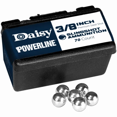 Powerline Slingshot Ammunition, Steel, 3/8 In., 70-Ct.