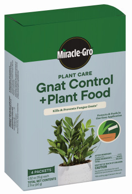 Miracle-Gro Plant Care Gnat Control + Plant Food 4PK