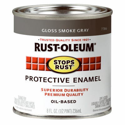 Stops Rust 1/2-Pint Gloss Smoke Gray Enamel