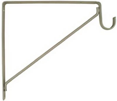 White Closet Rod Pole & Shelf Bracket