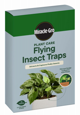 Miracle-Gro Plant Care Flying Insect Trap 5 Reusables Stakes & 10 Traps