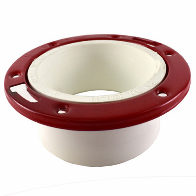 Schedule 40 DWV PVC Closet Flange, White, 4 x 4 In.