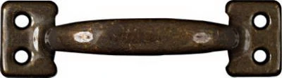 Window Sash Lift, Bar-Type, Antique Brass Finish, 4 In.