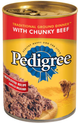 Dog Food, Chunky Chopped Beef, 13.2 oz. Can