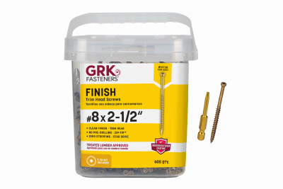GRK Finish/Trim #8 x 2-1/2" Screws 605-Ct.