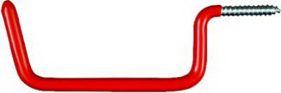 Ladder Screw Hook, Red, 6 In.