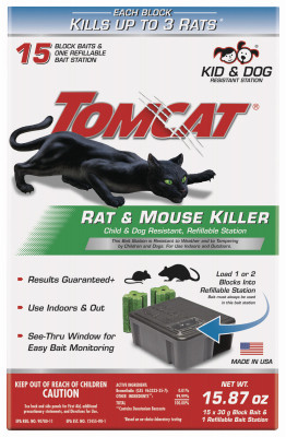 Rat Killer Bait Station, Refillable