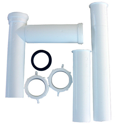 Disposal Installation Kit, Telescoping, PVC, 1-1/2 x 14 In.