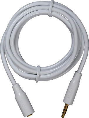 Stereo Extension Cable, White, 3.5mm, 6 Ft.