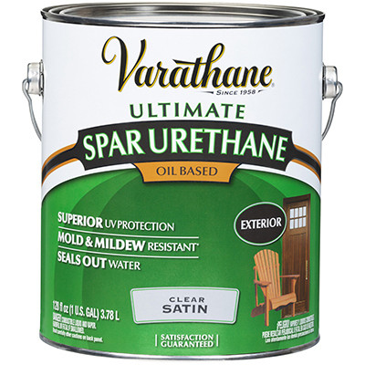 Exterior Premium Spar Urethane, Satin, Oil-Based, 1-Gallon (2 pieces)