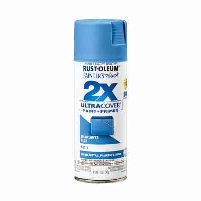 Painter's Touch 2X Spray Paint, Satin Wildflower Blue, 12-oz.