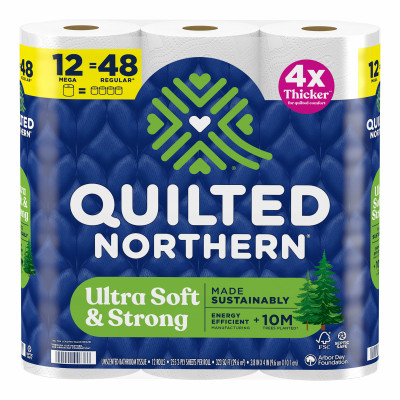 2-Ply Mega Roll Toilet Paper, 12-Pk. (4 pieces)