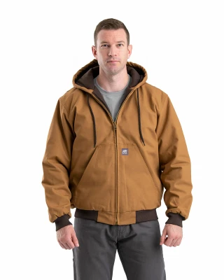 MED BRN Hooded Jacket