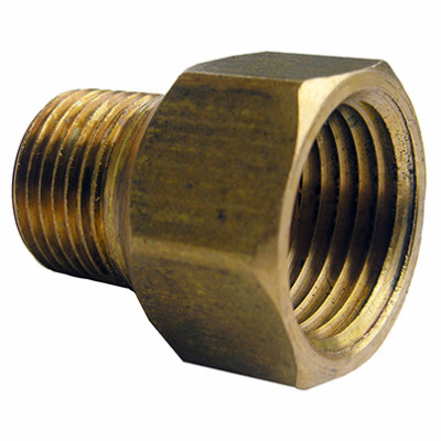 1/2 In. FIP x 3/8 In. MPT Brass Coupling, Lead Free