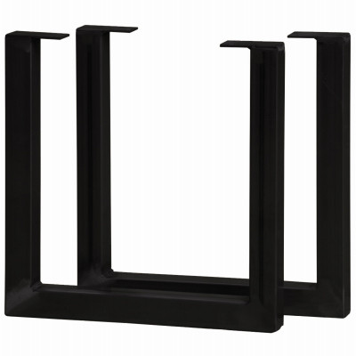 "U" Furniture Legs, Powder Coated Black, 15 In. High, 2-Pk.