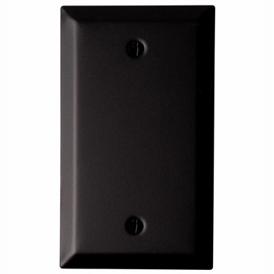 Chelsea Wall Plate, Matte Black, Steel, 1 Blank
