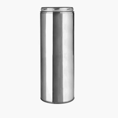 All Fuel Double Wall Insulated Chimney Pipe with Locking Band, Stainless Steel, 6 x 24-In.