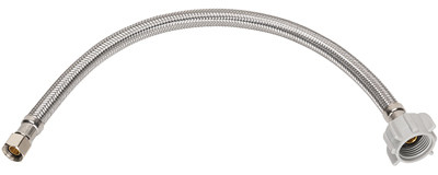 Toilet Connector, Stainless Steel, 1/2 Compression x 7/8 Ballcock x 20 In.