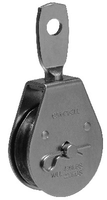 Swivel Eye Pulley, Single Sheave, Steel, 2-In.
