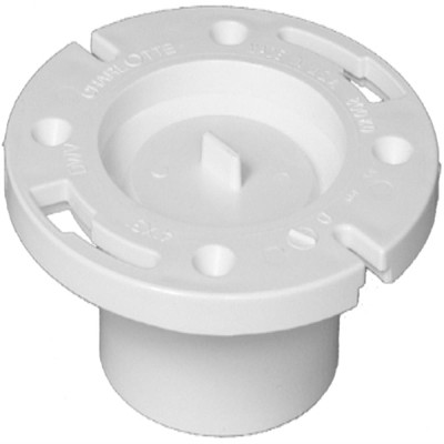Schedule 40 DWV PVC Top Closet Flange, 3 x 4 In.