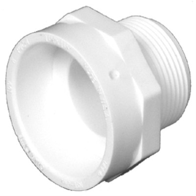 Schedule 40 DWV Pipe Adapter, PVC, 4 In. MPT