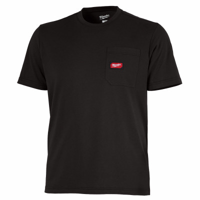 Gridiron Heavy-Duty T-Shirt, Logo on Pocket, Black, L