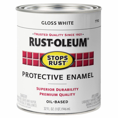 Stops Rust Qt. White Gloss Enamel