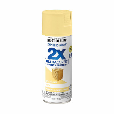 Painter's Touch 2X Spray Paint, Satin Straw Flower, 12 oz.