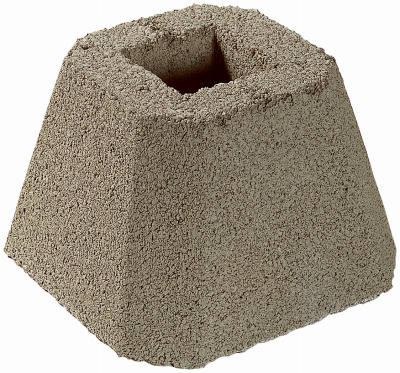 Deck-So-Port Solid Pre-Formed Concrete Foundation Block, Gray (60 pieces)