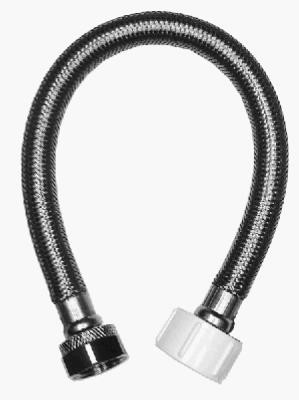 Toilet Connector, Stainless Steel, 1/2 FIP x 7/8 Ballcock x 12 In.