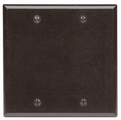 2G BRN BLANK WALLPLATE