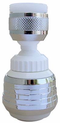 Siroflex Kitchen Swivel Spray Aerator, 360 Degree, White & Chrome