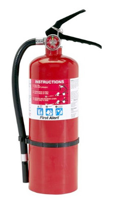 Rechargeable Fire Extinguisher, White, 2A: 10-B:C (2 pieces)
