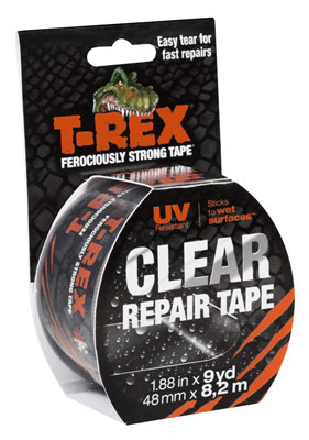 Repair Tape, Indoor/Outdoor Use, Clear, 1.88-In. x 9-Yds.