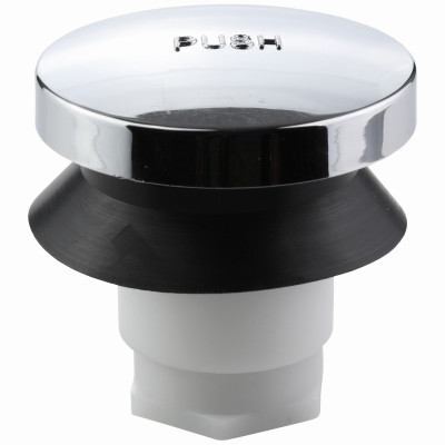 Bath Tub Drain Touch Toe Stopper, Chrome, 2-In. O.D.